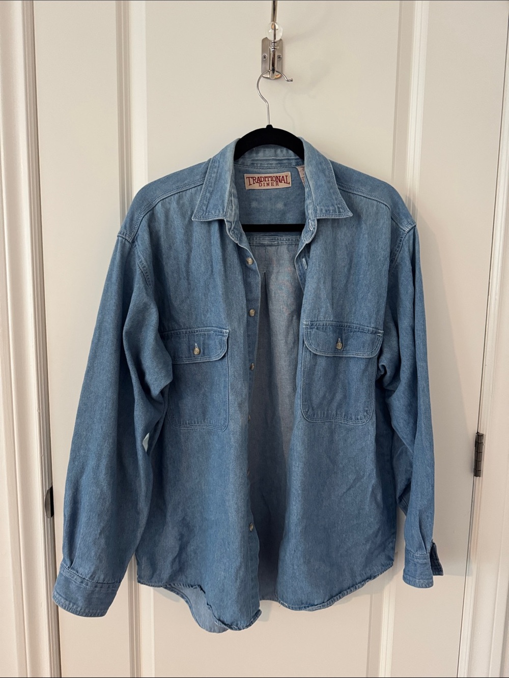 Light Blue Denim Button-Down Shirt